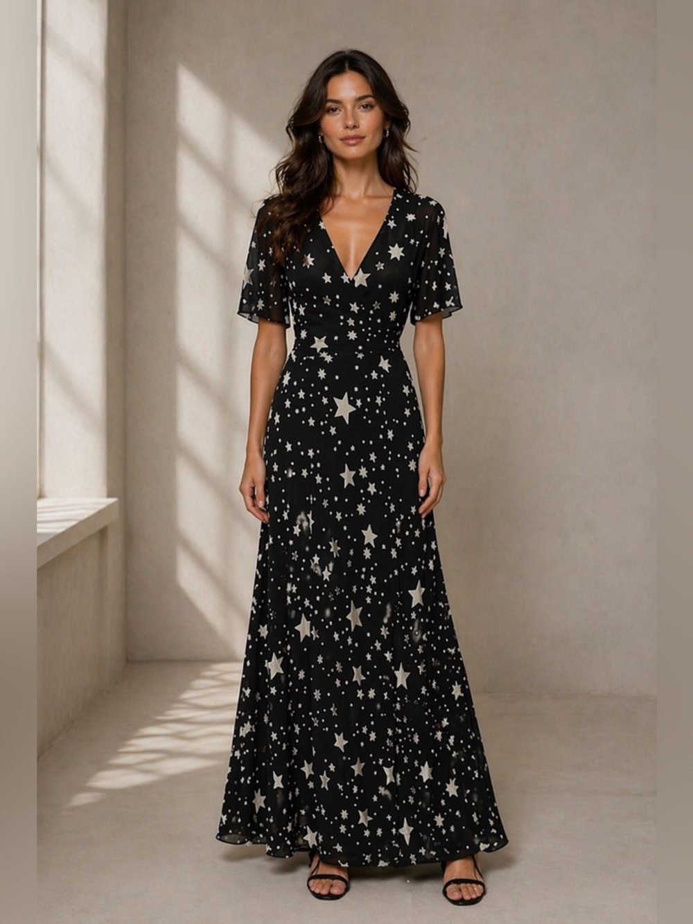 Lovers + friends wrap maxi dress S